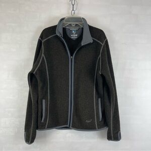Kuhl Alpaca Fleece Jacket Men’s Medium Brown Gray Full Zip Outdoor Hiking‎ M